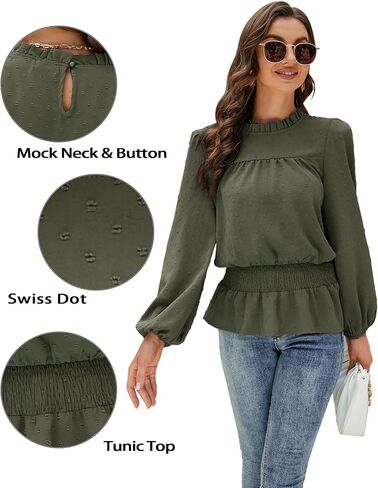 MISSKY womens Womens Mock Neck Blouse Blouse in Kuwait