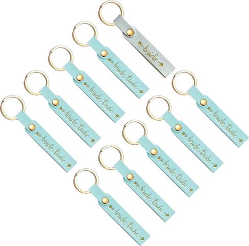 PartyGifts&Beyond Bride Keychains 10 Pack, Bridesmaid and Bride Tribe Keychains for Bachelorette party or Wedding Gift in Saudi Arabia