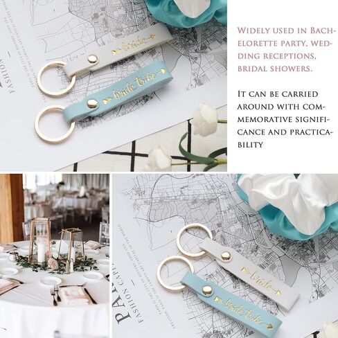 PartyGifts&Beyond Bride Keychains 10 Pack, Bridesmaid and Bride Tribe Keychains for Bachelorette party or Wedding Gift in Saudi Arabia