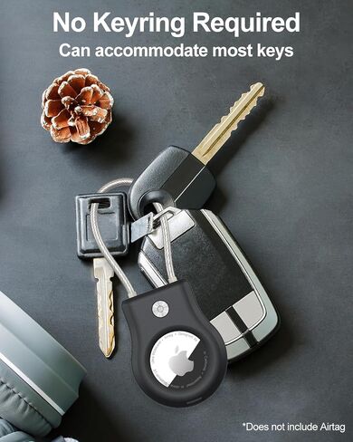 SCALLOP for Airtag (1st & 2nd Gen) Keychain Holder with Wire Cable, Secure Lock Airtag Holder,360°Protective Air Tag Case Holder for Key Chain,Key Ring,Car Keys,Luggage Compatible Apple Air tag in Kuwait
