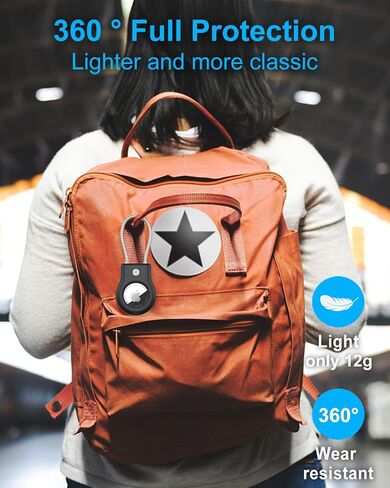 SCALLOP for Airtag (1st & 2nd Gen) Keychain Holder with Wire Cable, Secure Lock Airtag Holder,360°Protective Air Tag Case Holder for Key Chain,Key Ring,Car Keys,Luggage Compatible Apple Air tag in Kuwait
