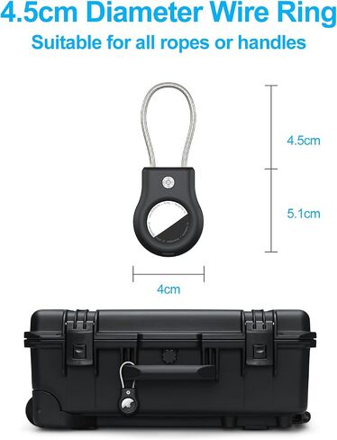SCALLOP for Airtag (1st & 2nd Gen) Keychain Holder with Wire Cable, Secure Lock Airtag Holder,360°Protective Air Tag Case Holder for Key Chain,Key Ring,Car Keys,Luggage Compatible Apple Air tag in Kuwait