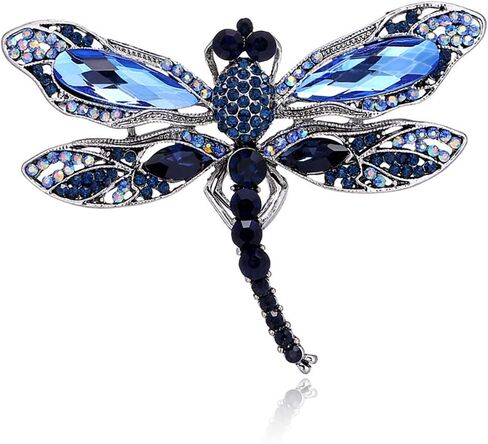 Xjoyous Dragonfly Rhinestone Pins Brooches for Women Fashion Jewelry Vintage Metal Crystal Pins and Brooch Accessories in Saudi Arabia