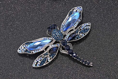 Xjoyous Dragonfly Rhinestone Pins Brooches for Women Fashion Jewelry Vintage Metal Crystal Pins and Brooch Accessories in Saudi Arabia