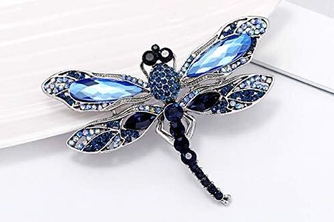 Xjoyous Dragonfly Rhinestone Pins Brooches for Women Fashion Jewelry Vintage Metal Crystal Pins and Brooch Accessories in Saudi Arabia