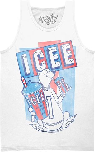 تي شيرت رجالي بدون أكمام ICEE باهت اللون من Tee Luv - قميص بدون أكمام على شكل الدب القطبي من ICEE القديم in Saudi Arabia