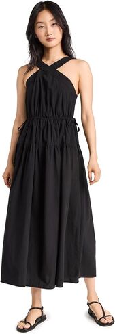 Madewell Women's Poplin Halter Tiered Midi Dress in Saudi Arabia