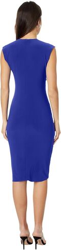 Norma Kamali Women's Sleeveless V Neck Shirred Front Dress to Knee in Saudi Arabia