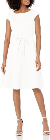 Anne Klein Women's Knit Pique Dress with Self Belt in Saudi Arabia