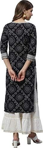 ياش جاليري طقم كورتا بالازو مخطط بنقشة الزهور من القطن للنساء in Kuwait