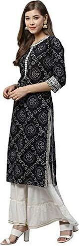 ياش جاليري طقم كورتا بالازو مخطط بنقشة الزهور من القطن للنساء in Kuwait