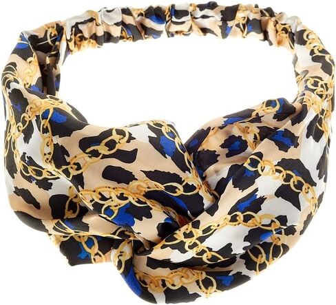 Red by Kiss Silky Headband for Women Twist Knotted Silky Hair Bands Turban (Leopard) in Saudi Arabia