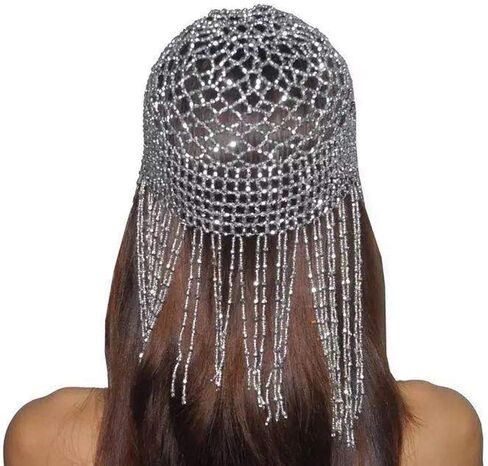 عصابة رأس للرقص الشرقي كليوباترا غريبة مصنوعة يدويًا من BLUEBUBBLE مطرزة بالخرز للفتيات in Kuwait