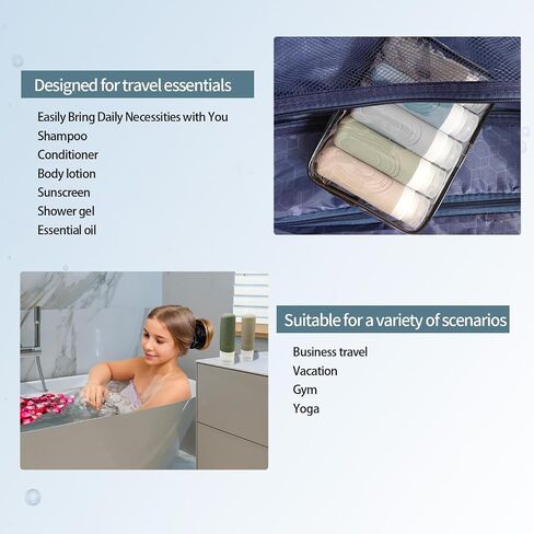 Travel Bottles for Toiletries, 5 Pcs Tsa Approved Toiletry Bottles Travel Size Bottles, 3oz Silicone Travel Size Containers, Leak Proof Shampoo and Conditioner Bottles Travel Accessories in Saudi Arabia