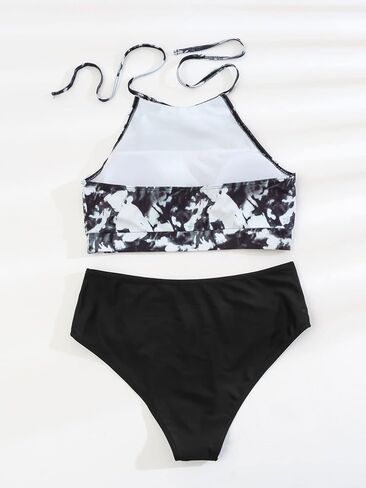 SOLY HUX Bikini Sets for Women Tie Dye Halter High Waisted Bikini Bathing Suits 2 Piece Swimsuit in Saudi Arabia