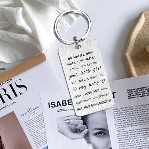 Gezxin Grandpa Gift for Men, Grandpa Fathers Day Keychain Gift from Grandchildren Granddaughter, My Grandpa Birthday Gift Ideas, Grandfather Christmas Xmas Valentines Wedding Grandparents Day Present in Saudi Arabia
