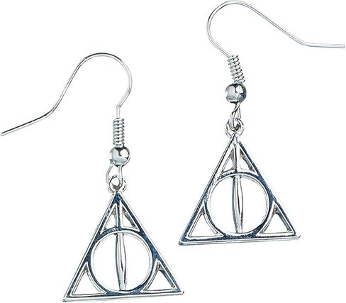 Sterling Silver Deathly Hallows Dangle Earrings in Kuwait