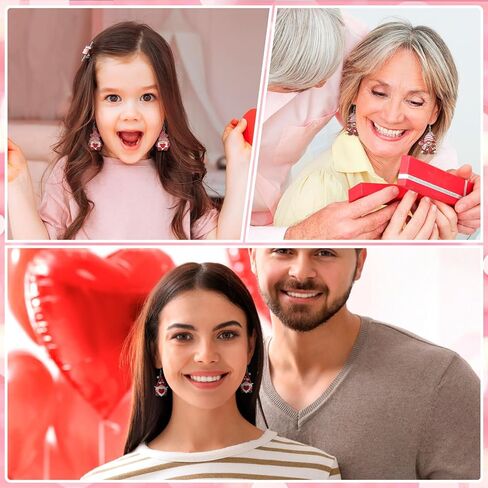 12 زوجًا من أقراط جنوم لعيد الحب للنساء عيد القديس باتريك عيد الفصح جنوم مجوهرات هدية للنساء والفتيات قلادة أكريليك قطرة متدلية طقم أقراط إكسسوارات مجوهرات in Kuwait