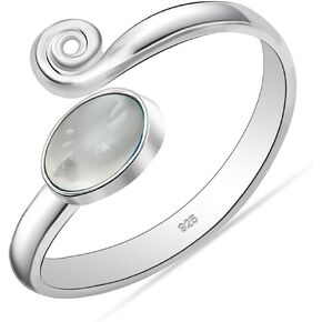 Charmsy 925 Sterling Silver Antique Oxidized Leaf Design Open Adjustable Band Toe Ring for Women