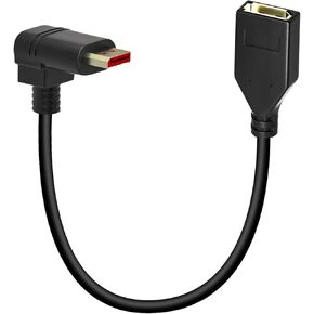 Right Angle Displayport 1.4 Cable Downward Angled Displayport Cable, BolAAzuL 90-Degree Angled Displayport Cable V1.4 6FT/1.8M up to 8K/60Hz, 4K/144Hz Supported