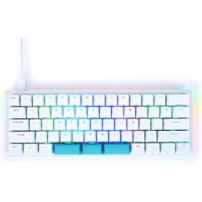 KINESIS Gaming TKO White Mechanical Keyboard | Tactile Brown Switches | 60% Layout | Split Spacebar | Hotswap | White Body