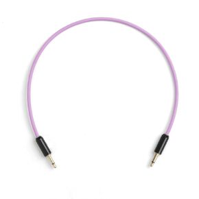 MyVolts Candycords Halo LED patch cables 2-pack, straight mini mono jack to straight mini mono jack, 80cm, Marshmallow Pink