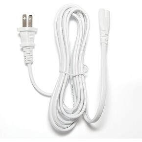 Omnihil (White) 5 Feet AC Power Cord Compatible with Cooluli Mini Fridge