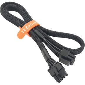 كابل وحدة المعالجة المركزية لوحدات PSU الموسمية، PCIe 8 Pin Male إلى CPU 8 Pin (4+4 قابل للفصل) محول طاقة اللوحة الأم EPS-12V ذكر بأكمام 25 بوصة (63 سم) in Kuwait