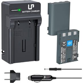 LP NB-2L/NB-2LH Battery Charger Pack 2-Pack 1200mAh Batteries for Canon PowerShot G7 G9 S30 S40 S45 S50 S60 S70 S80 DC410 DC420 VIXIA HF R10 HF R100 HF R11 EOS 350D 400D Canon Rebel XT Xti