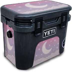 غلاف لامع لامع متوافق مع مبرد Yeti Roadie 15 الصلب - حمار وحشي وردي - غطاء لاصق واقٍ من الفينيل 3M ممتاز - سهل الاستخدام | صُنع في الولايات المتحدة الأمريكية بواسطة MightySkins