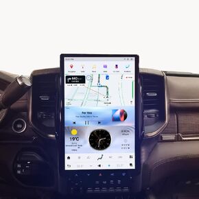 14.4inch Android 13 Car Radio for Dodge Ram 1500 2500 3500 2019-2024 Stereo 2K IPS Screen Upgrade Tesla Style Head Unit Multimedia Player Touch Screen Android Auto GPS Navigation