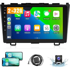 Leadfan Android Car Stereo for Honda CRV 2007 2008 2009 2010 2011 Wireless Carplay Android Auto 9" Touch Screen Car Radio in-Dash GPS Navigation Head Unit - WiFi,38UI + SWC+ AHD Backup Camera