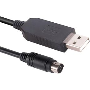 USB to 8-pin Mini Din RS232 Serial Communication Cable for LS XGB XBM XBC PLC to PC Control Download Cable in Kuwait