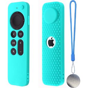 Silicone Remote Case for Apple TV 4K 2nd Gen 2021 Siri Remote Anti-Slip Durable Silicone Cover Magnetic Protective Sleeve Shockproof Remote Case(Luminouse Green)