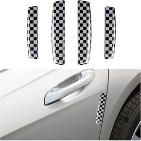 Ajxn 4 PCS Carbon Fiber Car Door Edge Guard, Car Side Door Edge Guards Protector, Universal Bumper Protector Strips Trim Cover(Black)