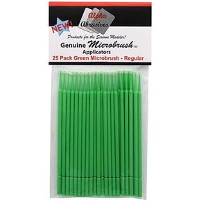 APA1302 Alpha Abrasives Microbrush Applicators - Green - Regular - 25 pack