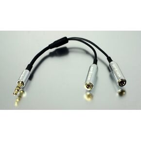 Spider E Series 1 Port 3.5 Millimeter Male to 2 Port 3.5 Millimeter Female Advanced Headphone Splitter Cable, E-STYC-1M2F
