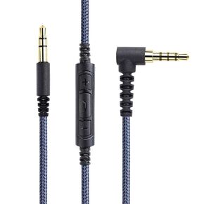 1.2m(3.9ft) audio 3.5mm AUX Replacement Headphone/Headset Audio Cable with in-Line Remote Microphone Volume Control for Apple iphone Android Samsung