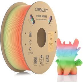 Creality Hyper PLA Filament 1.75mm Black & White 2KG, 30-600mm/s High Speed PLA 3D Printer Filament, 2 Pack 1kg Spool(2.2lbs) PLA, Dimensional Accuracy +/-0.02mm, Fit Most FDM 3D Printer