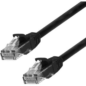 NavePoint Ethernet Patch Cable CAT6A, UTP, 24AWG, 2 Ft, 10 Pack, Black
