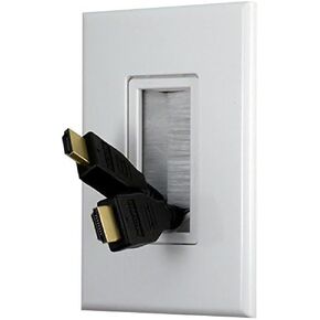 Solutions PB-WPB-2 Cable Management Brush Wall Plate, Decora Style, Cable Pass Through, 2-Pack
