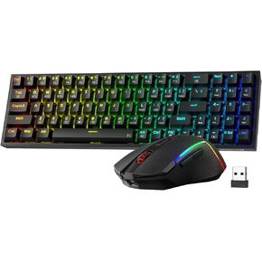 Redragon S163 3-Mode Wilreess Gaming Keyboard & Mouse Combo, 108 Keys K689 PRO RGB Gasket Keyboard and 8000 DPI M693 Gaming Mouse Bundle in Kuwait