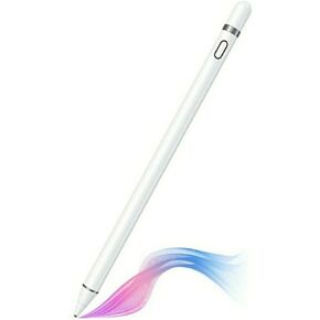 Active Stylus Pens for Touch Screens, Stylus Pencil Compatible for Apple,Capacitive Pencil for Kid Student Drawing, Writing,High Sensitivity,for Touch Screen Devices Tablet,Smartphone (White)