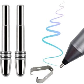 No Worn Out Titanium Alloy Fine Pencil Nibs Compatible with Dell PN556W Stylus Active Pen, Replacement Pen Like Fine Refill Tips fits for Dell Latitude XPS12 Stylus,2 Pcs
