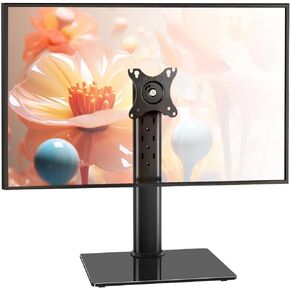 Monitor Stand for 13″–32″ Screens Swivel Computer Monitor Holder 5 Height Adjustable Vesa Monitor Mount Holds up to 55lbs