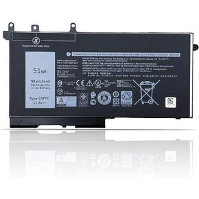 ASODI 93FTF 51Wh Laptop Battery Compatible with Dell Latitude 5280 5480 5580 5590 5480 5490 5280 5288 5488 5491 5495 5591 E5280 E5480 E5580 Precision 15 3530 3520 Series D4CMT 83XPC GJKNX 3DDDG 4YFVG
