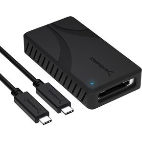SABRENT USB4 CFexpress Type B Card Reader – 40Gbps Transfer Speed, Aluminum Alloy Body, Detachable USB-C Cable, Silicone Sleeve, OTG Support – Compatible with Cameras, Laptops, and Cages (CR-U4XB)