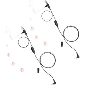 commountain SL300 SL3500e Earpiece w/Mic Compatible for Motorola Radios TLK 100 TLK 110 SL7550 SL7550e SL7580 SL7580e SL7590 SL7590e SLN 1000 SL 300, TLK100 TLK110 SLN1000 Acousic Tube Headset-2 Pack