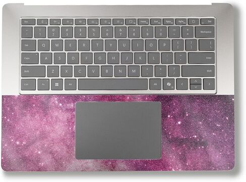 Glossy Glitter Laptop Skin Compatible with Surface Laptop 7 15" (2024) - Green Stars - Premium 3M Vinyl Protective Wrap Decal Cover - Easy to Apply | Crafted in The USA by MightySkins in Kuwait