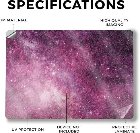 Glossy Glitter Laptop Skin Compatible with Surface Laptop 7 15" (2024) - Green Stars - Premium 3M Vinyl Protective Wrap Decal Cover - Easy to Apply | Crafted in The USA by MightySkins in Kuwait